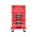 QBRICK SYSTEM PRO Rollender Werkzeugkasten mit Schubladen 4 Red Ultra HD