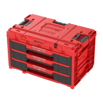   QBRICK SYSTEM ONE 2.0 Werkzeugkasten mit 3 Schubladen Red Ultra HD
