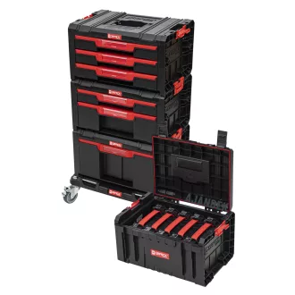   QBRICK SYSTEM PRO 2.0 Rollender Werkzeugkoffer mit 5 Schubladen + SYSTEM PRO 2.0 Werkzeugkoffer + 5 d