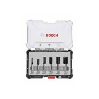 BOSCH Nutfräser-Set Spannung: 6 mm, 6-tlg