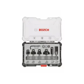   BOSCH Kanten- und Profilfrässet 6-teilig mit 6 mm Spannfutter
