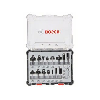 BOSCH Fräserschaft-Set Spannung: 8 mm, 15-tlg