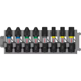   BOSCH PRO Impact Bit-Set 8-teilig 25m (PH2x2 / PZ2x2 / H5/T20/T25/T30x1 Stk) 1/4" Hex