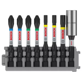   BOSCH PRO Bit-Set 8 r. 50 mm + Halter (PH2 x 2, PZ2 x 2, T20, T25, T30) Pick & Click