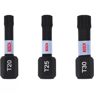   BOSCH Bitsatz 3-teilig Torx T20 / T25 / T30 x 25 mm Impact Control