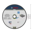 BOSCH PRO Trennscheibe Inox 230 x 2,0 x 22,2 mm AS 46 T INOX BF (oSa)