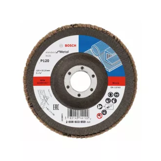   BOSCH Lamellenschleifscheibe konisch 125 x 22,2 / P120 Aluminiumoxid X431