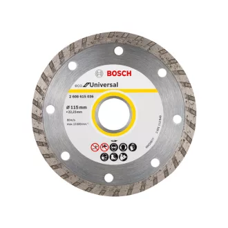   BOSCH Diamanttrennscheibe 115 x 2,0 x 7,0 x 22,2 mm Turbo ECO für Universal (10 Stück)