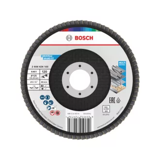   BOSCH Lamellenschleifscheibe konisch 125 x 22,2 / P120 Aluminiumoxid X451 Multi Material
