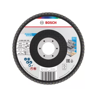   BOSCH Lamellenschleifscheibe gerade 125 x 22,2 / P40 Aluminiumoxid X451 Multi Material