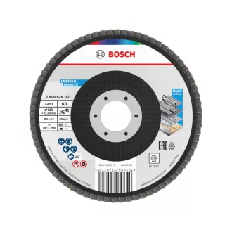   BOSCH Lamellenschleifscheibe gerade 125 x 22,2 / P60 Aluminiumoxid X451 Multi Material