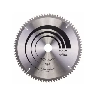   BOSCH Sägeblatt für Holz 254 x 30 x 2,5 mm / 80T Optiline Wood ATB