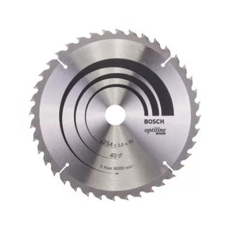   BOSCH Sägeblatt für Holz 254 x 30 x 2,0 mm / 40T Optiline Wood ATB