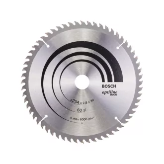   BOSCH Sägeblatt für Holz 254 x 30 x 2,8 mm / 60T Optiline Wood ATB