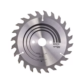   BOSCH Sägeblatt für Holz 150 x 20/16 x 2,4 mm / 24T Optiline Wood ATB