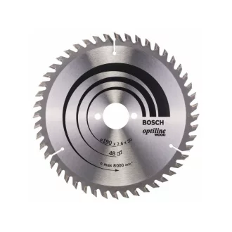  BOSCH Sägeblatt für Holz 190 x 30 x 2,6 mm / 48T Optiline Wood ATB
