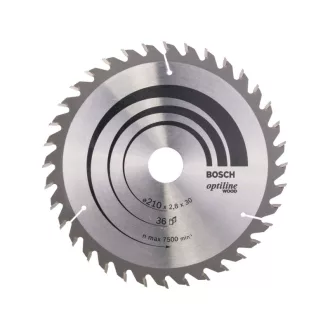   BOSCH Sägeblatt für Holz 210 x 30 x 2,8 mm / 36T Optiline Wood ATB