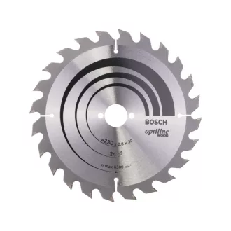   BOSCH Sägeblatt für Holz, 230 x 30 x 2,8 mm / 24T Optiline Wood ATB