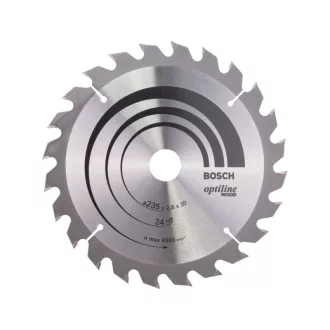   BOSCH Sägeblatt für Holz 235 x 30/25 x 2,8 mm / 24T Optiline Wood ATB