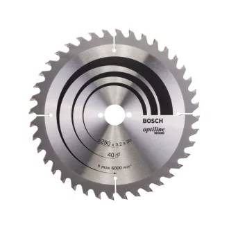   BOSCH Kreissägeblatt für Holz 250 x 30 x 3,2 mm / 40T Optiline Wood ATB
