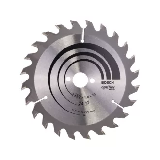   BOSCH Sägeblatt für Holz 160 x 20/16 x 1,8 mm / 24T Optiline Wood ATB