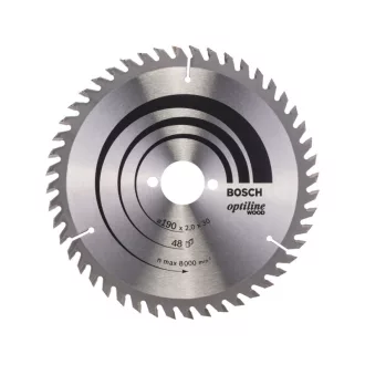   BOSCH Sägeblatt für Holz 190 x 30 x 2,0 mm / 48T Optiline Wood ATB