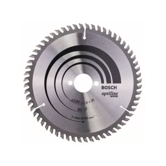   BOSCH Sägeblatt für Holz 190 x 30 x 2,6 mm / 60T Optiline Wood ATB