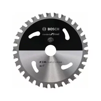   BOSCH Sägeblatt für Metall 136 x 1,6 x 20 mm / 30T Standard für Stahl