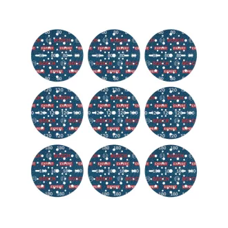   BOSCH EXPERT O780 Klett Schleifscheiben-Set 9-teilig 150 mm mit Keramikgranulat