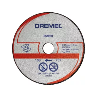 DREMEL DSM510 Metallschneidescheibe 77 x 11,1 mm (3 Stück)