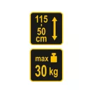 VOREL Teleskop-Stützstange 500 - 1150 mm 30 kg