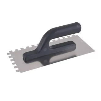   Zahnkelle 125 x 270 mm aus Edelstahl mit 10 x 10 mm Kunststoffgriff