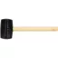 VOREL Gummihammer 600 g Holzstiel 70 mm