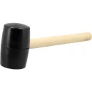 VOREL Gummihammer 600 g Holzstiel 70 mm