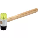 VOREL Hammer mit Gummi-Kunststoff-Kopf 300 g, Holzstiel 35 mm