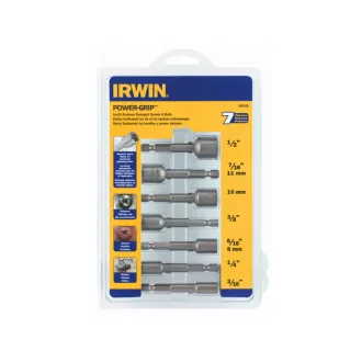   IRWIN Power-Grip Set zum Entfernen gebrochener Schraubenköpfe mit 7-teiligem Bithalter