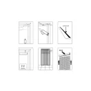 Moskitonetzvorhang für Tür schwarz 4 x 35 x 220 cm