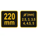 VOREL Lederpiercingzange Revolver 220 mm 2,5-5 mm