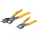 VOREL Leder-Piercingzange mit Revolver und Ledernietzange + 100 Nieten