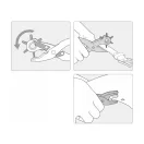 VOREL Leder-Piercingzange mit Revolver und Ledernietzange + 100 Nieten