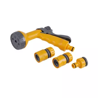   ROSA Bewässerungspistole aus Kunststoff 6 Funktionen + 3 Anschlüsse