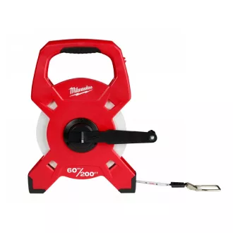 MILWAUKEE Maßband 60 m x 13 mm mit Rahmen-Glasfaserband