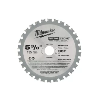 MILWAUKEE Sägeblatt für Metall 135 x 20 x 1,6 mm /30T