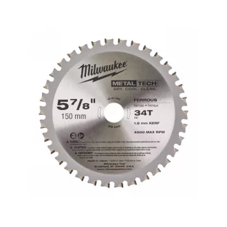 MILWAUKEE Sägeblatt für Metall 150 x 20 x 1,6 mm / 34T