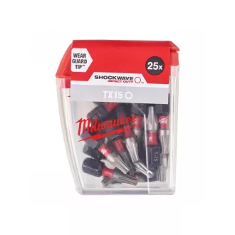 MILWAUKEE Bitspitze Torx TX15 x 25 mm (25 Stück)