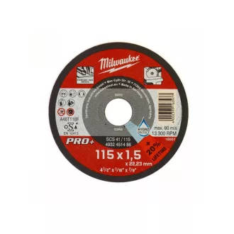   MILWAUKEE Trennscheibe für Metall 115 x 1,5 x 22,2 mm Inox gerade SC41 PRO+
