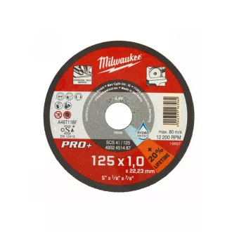   MILWAUKEE Trennscheibe für Metall 125 x 1,0 x 22,2 mm Inox gerade SC41 PRO+