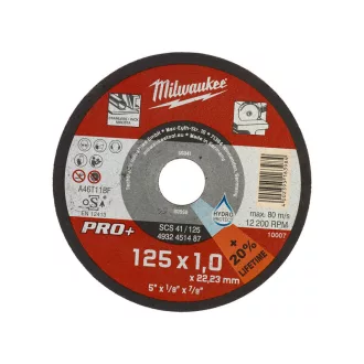   MILWAUKEE Trennscheibe für Metall 125 x 1,0 x 22,2 mm Edelstahl gerade SC41 PRO+ (200 Stück)