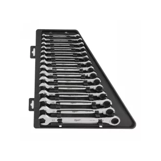   MILWAUKEE Ratschenschlüssel-Set, 15-teilig, 8–22 mm, CrV MAX BITE™