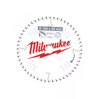   MILWAUKEE Sägeblatt für Aluminium 165 x 20 x 2,2 mm / 52T TF NEG